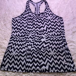 Womens Nike Dri-fit abstract chevron racer back tank